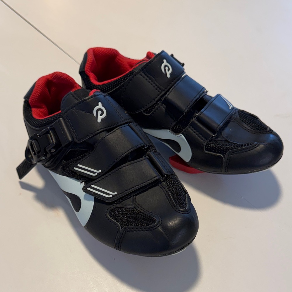 Peloton Black and Red Cycling Shoes
